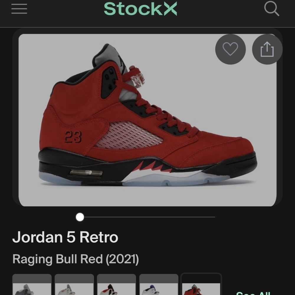 Raging Bull Jordan 5 Toro Bravo Deadstock